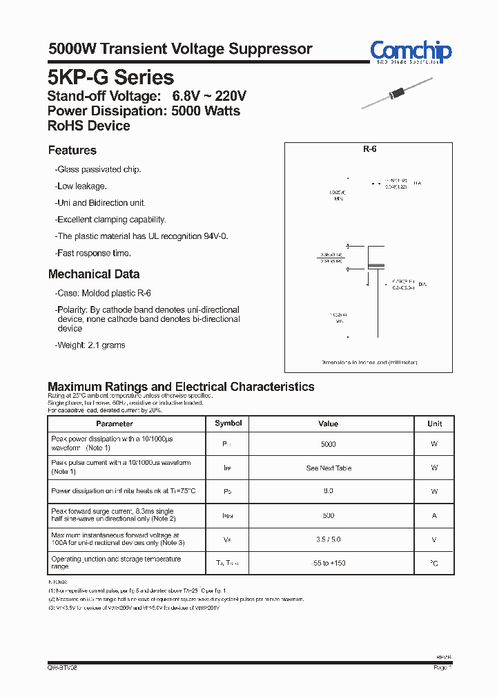 5KP190-G_4032121.PDF Datasheet