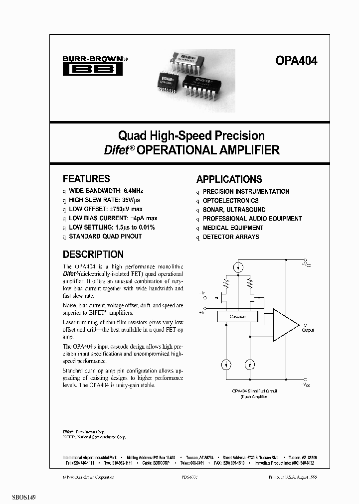 OPA404KU1KE4_3814006.PDF Datasheet