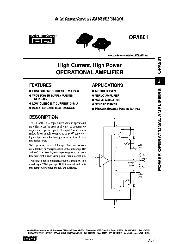 OPA501AM_3816358.PDF Datasheet