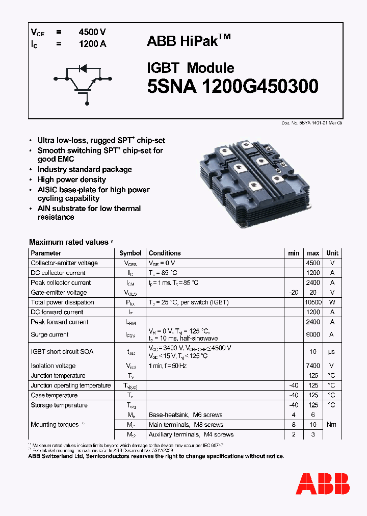 5SNA1200G450300_3817517.PDF Datasheet