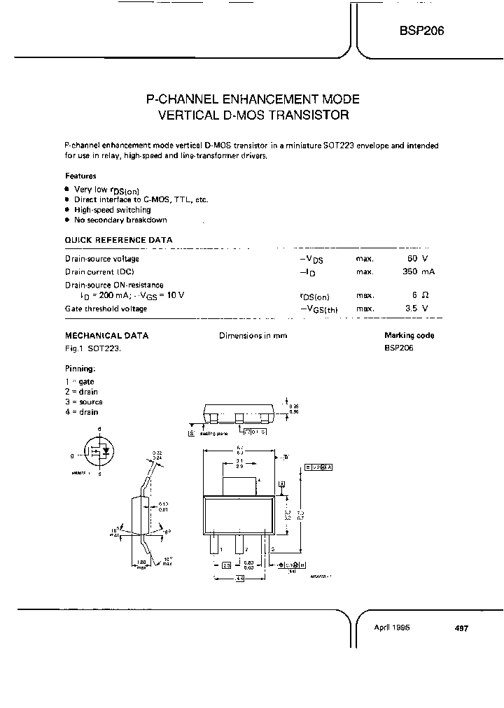 BSP206-TAPE-13_3828695.PDF Datasheet