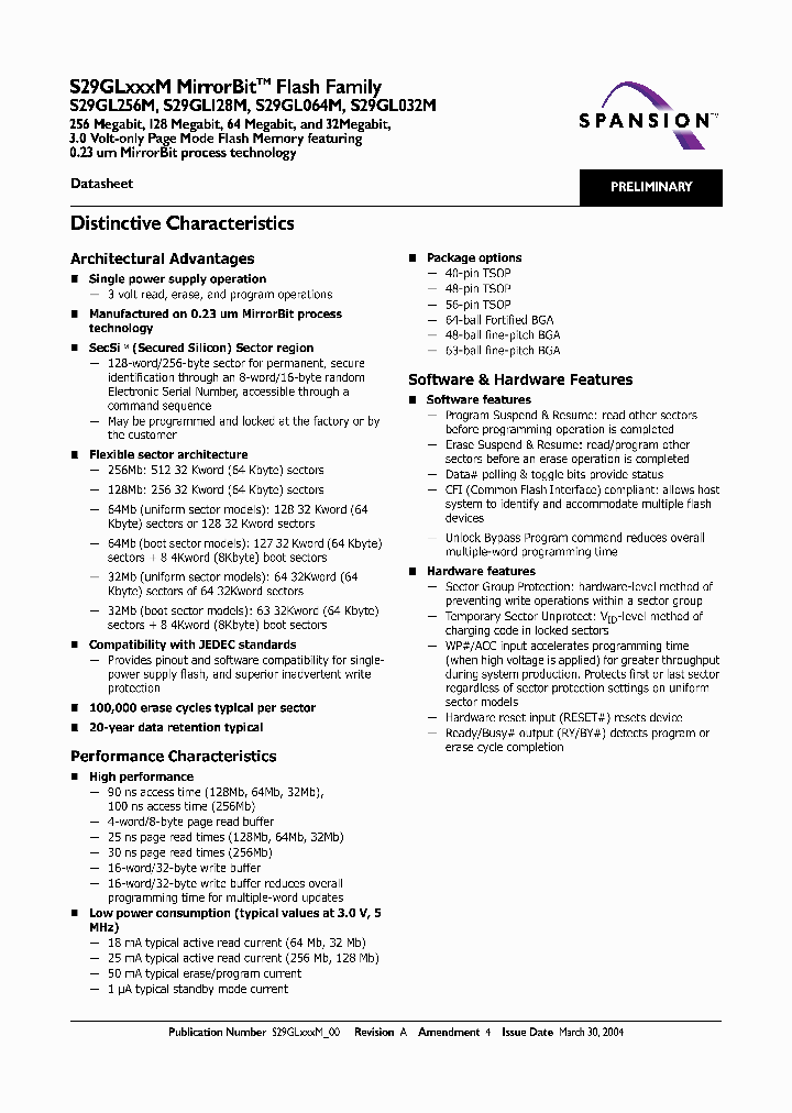 S29GL128M10TBIR20_3830857.PDF Datasheet