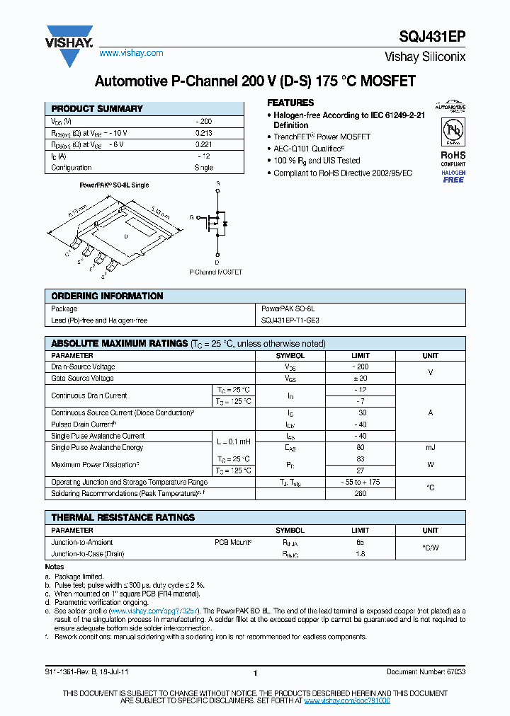 SQJ431EP-T1-GE3_3836855.PDF Datasheet