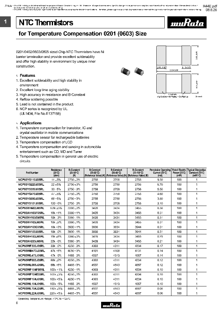 NCP03YS110J5RL_3839879.PDF Datasheet