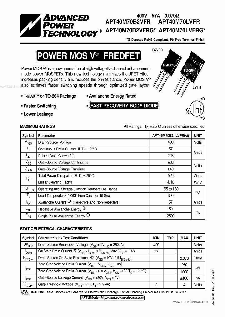 APT40M70B2LVFR_4087946.PDF Datasheet