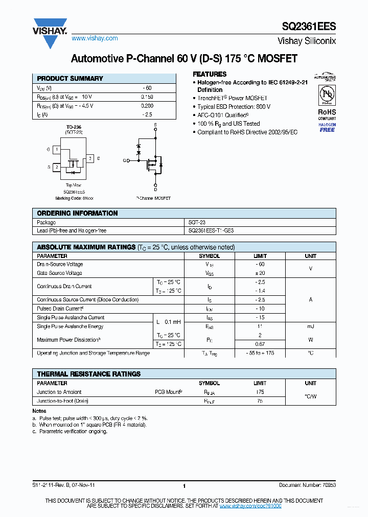 SQ2361EES_4088084.PDF Datasheet