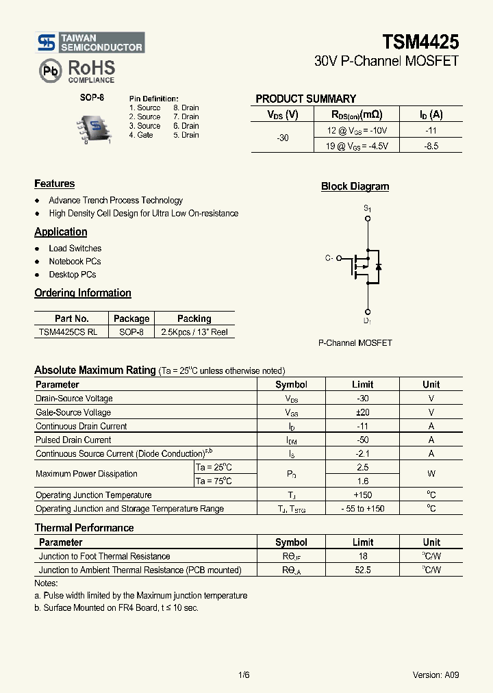 TSM4425_4098376.PDF Datasheet