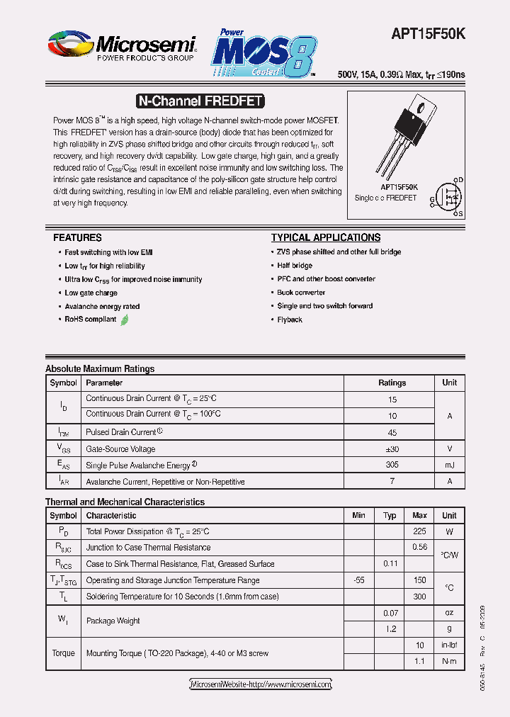 APT15F50K_4105504.PDF Datasheet