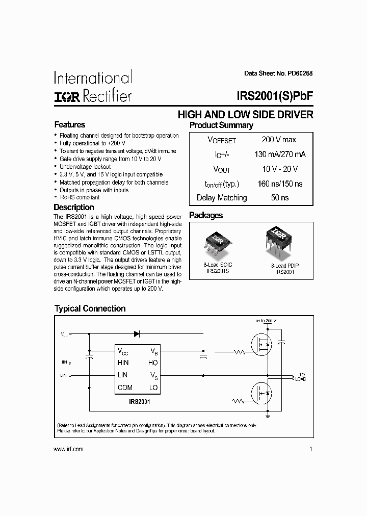 IRS2001STRPBF_3865949.PDF Datasheet