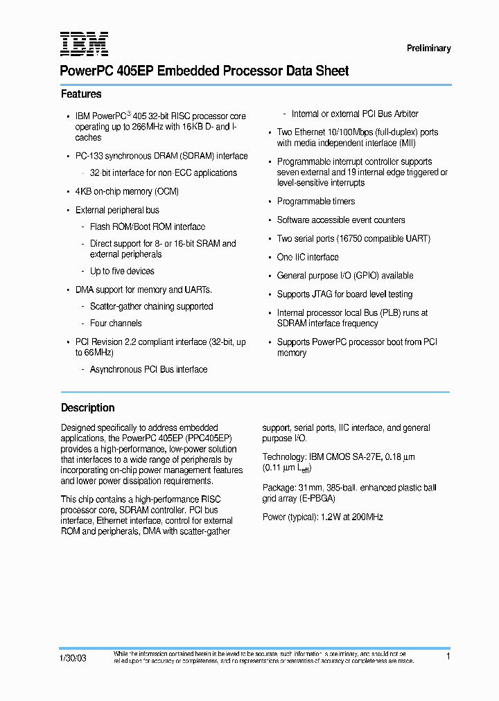 IBM25PPC405EP-3GA133C_3868302.PDF Datasheet