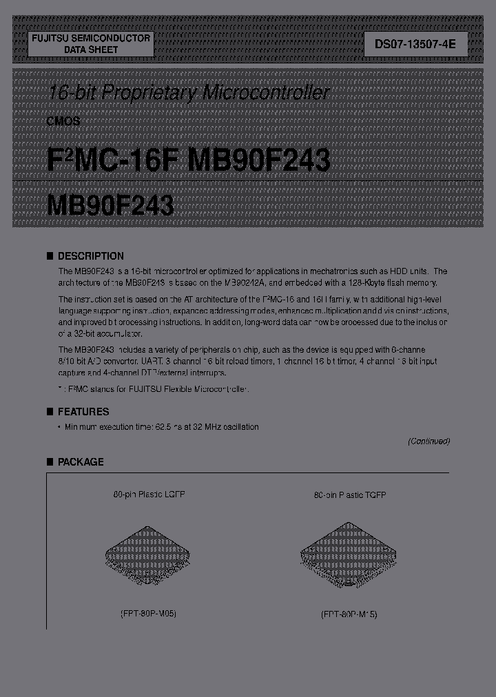 MB90F243PFV-G-BND_3879487.PDF Datasheet