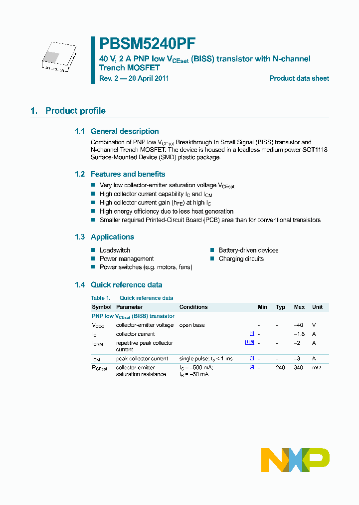 PBSM5240PF115_3879462.PDF Datasheet