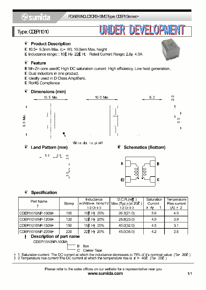 CDEPI1010NP-220MB_3884643.PDF Datasheet