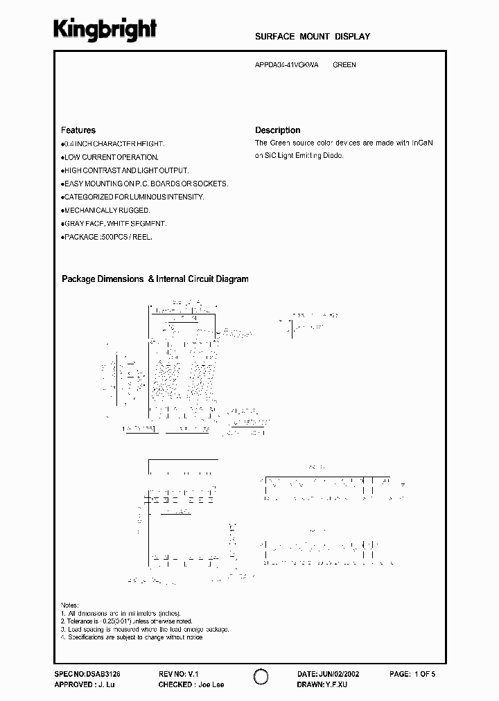 APPDA04-41VGKWA_3888434.PDF Datasheet