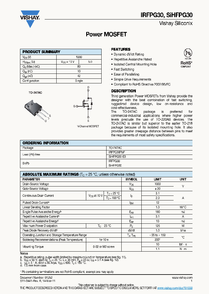 SIHFPG30-E3_3882438.PDF Datasheet