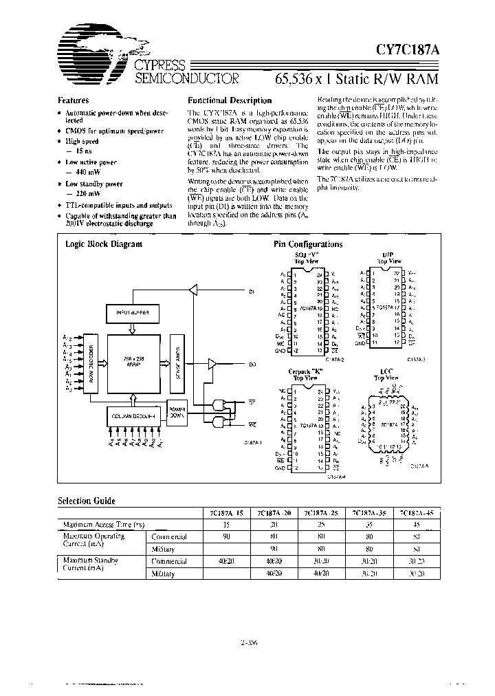 CY7C187A-20LC_3899323.PDF Datasheet