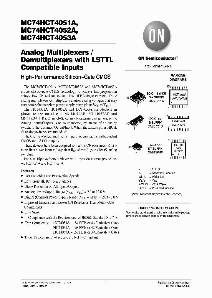 MC74HCT4052ADG_3905727.PDF Datasheet