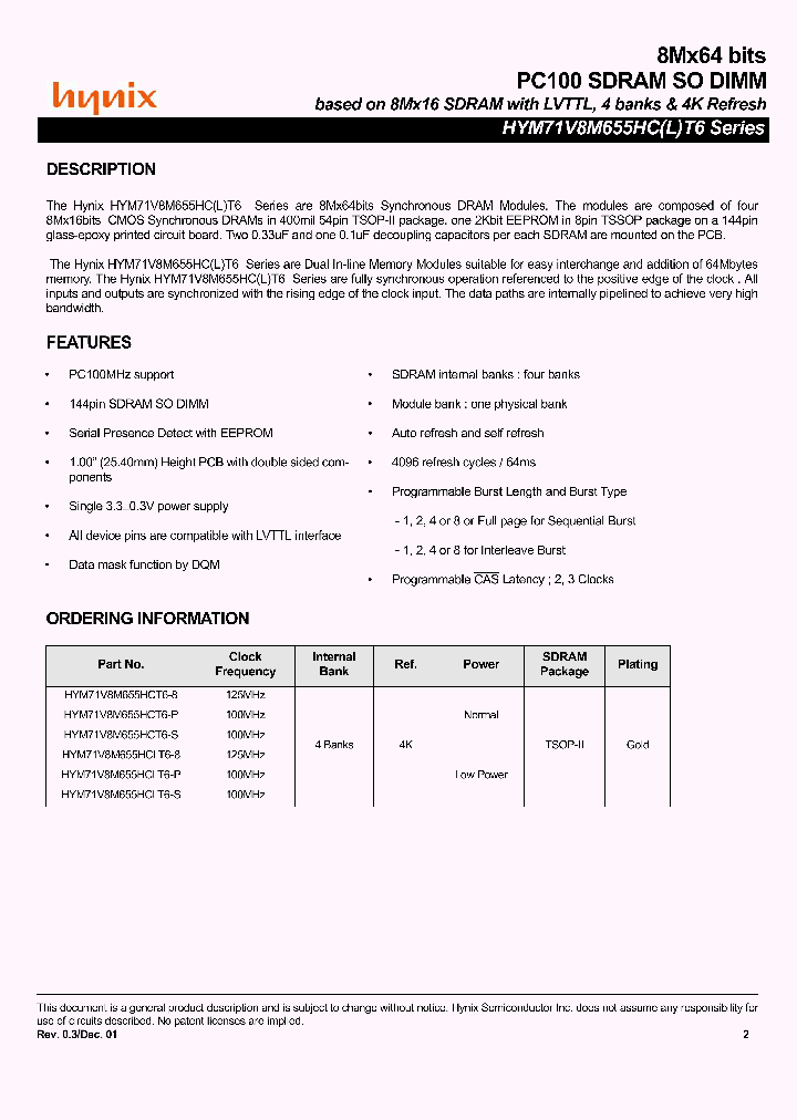 HYM71V8M655HCT6-S_3907427.PDF Datasheet