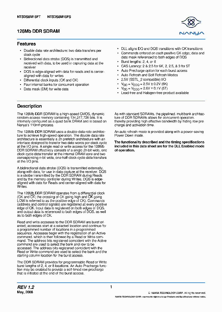 NT5DS8M16FT-6K_3906569.PDF Datasheet