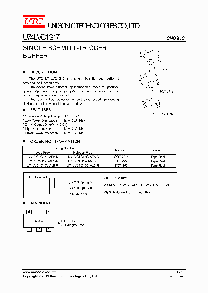 U74LVC1G17L-AE5-R_4151602.PDF Datasheet