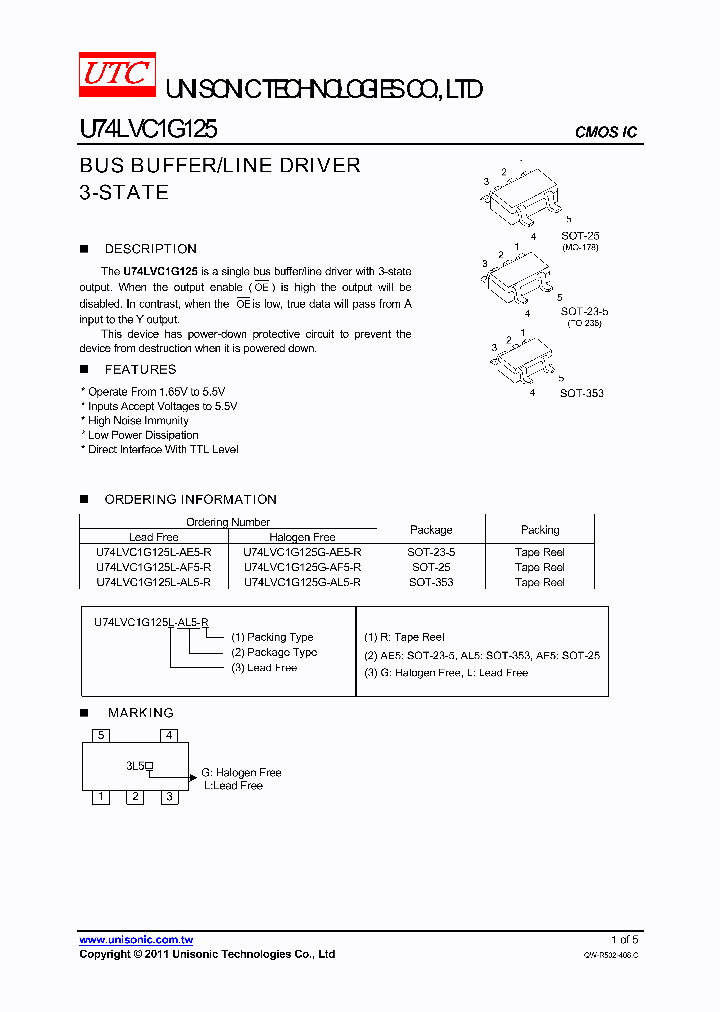 U74LVC1G125L-AE5-R_4151604.PDF Datasheet