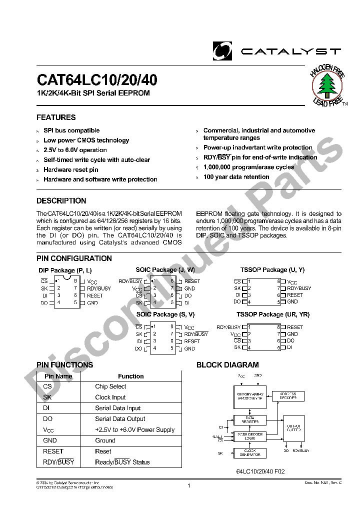 CAT64LC20PTE13_3918518.PDF Datasheet