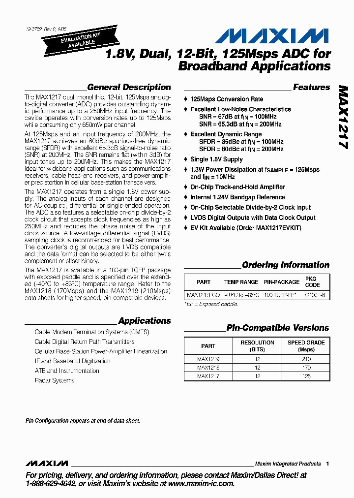 MAX1217ECQTD_3920701.PDF Datasheet