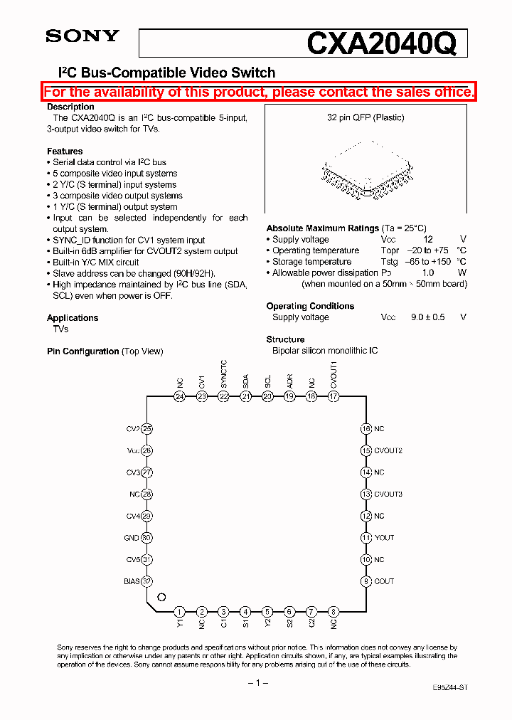 CXA2040Q_4154721.PDF Datasheet