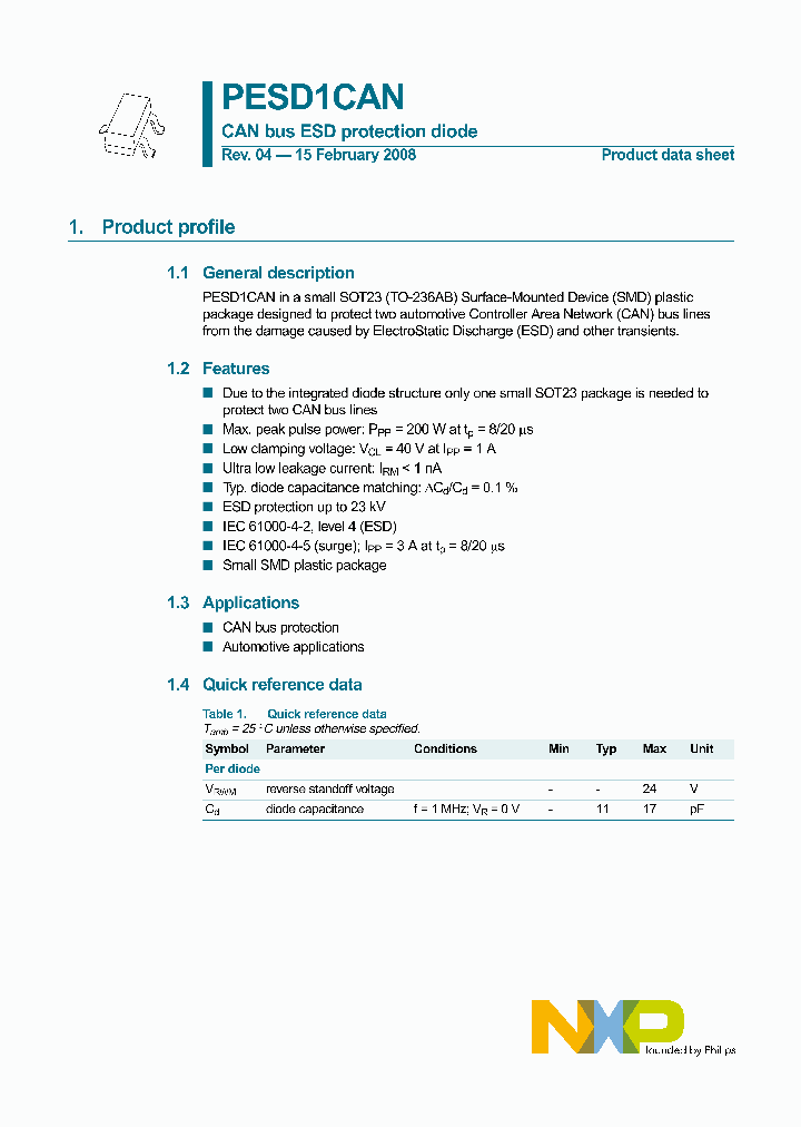 PESD1CAN_3966082.PDF Datasheet