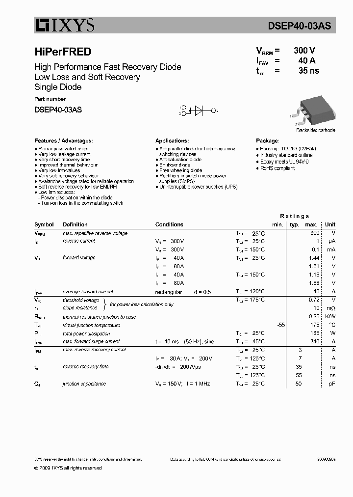 DSEP40-03AS_3989450.PDF Datasheet