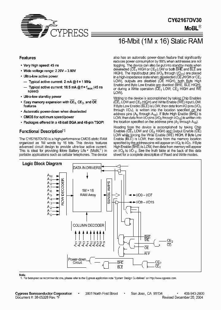 CY62167DV30L-55BVI_3996683.PDF Datasheet