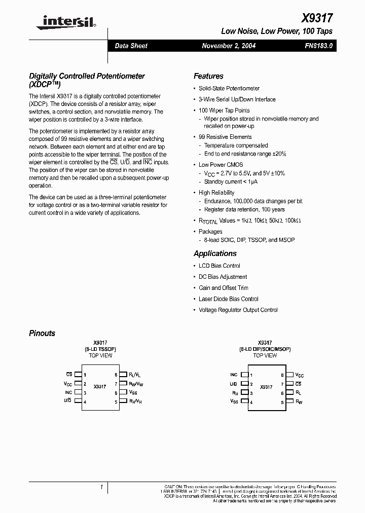 X9317ZV8I-27T2C7898_4026767.PDF Datasheet