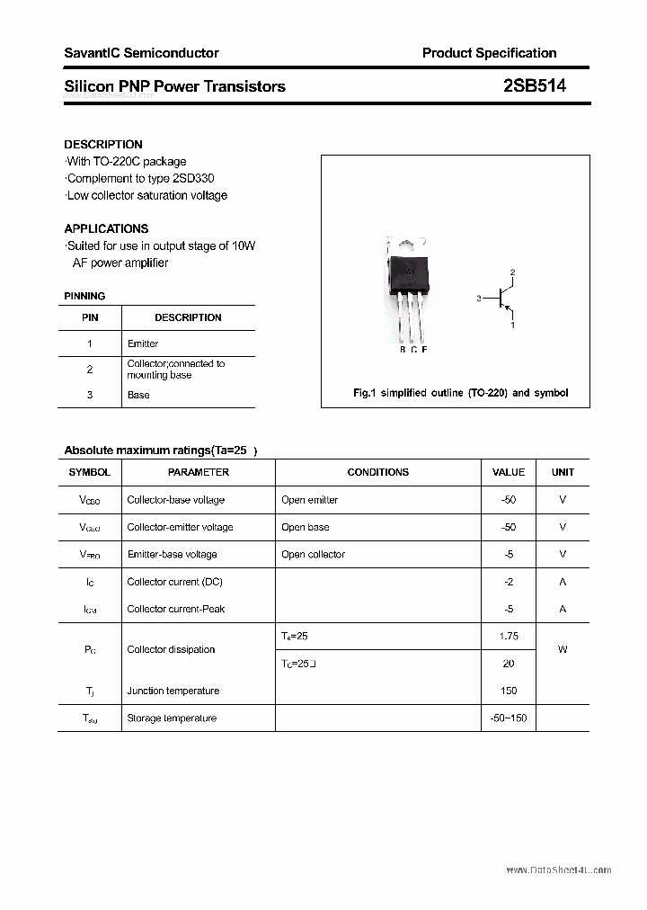 2SB514_4200837.PDF Datasheet