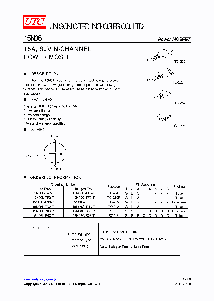 15N06G-TA3-T_4215025.PDF Datasheet