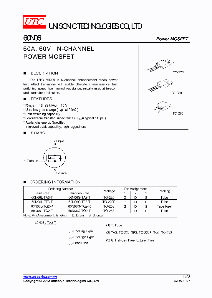 60N06G-TA3-T_4215028.PDF Datasheet