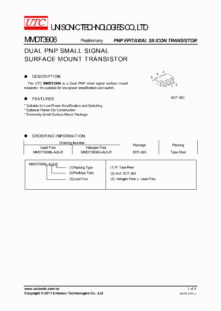 MMDT3906L-AL6-R_4223747.PDF Datasheet