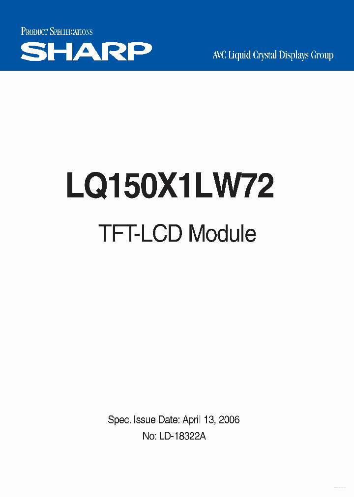 LQ150X1LW72_4236661.PDF Datasheet