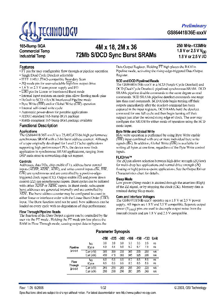 GS864436E-166V_4158829.PDF Datasheet