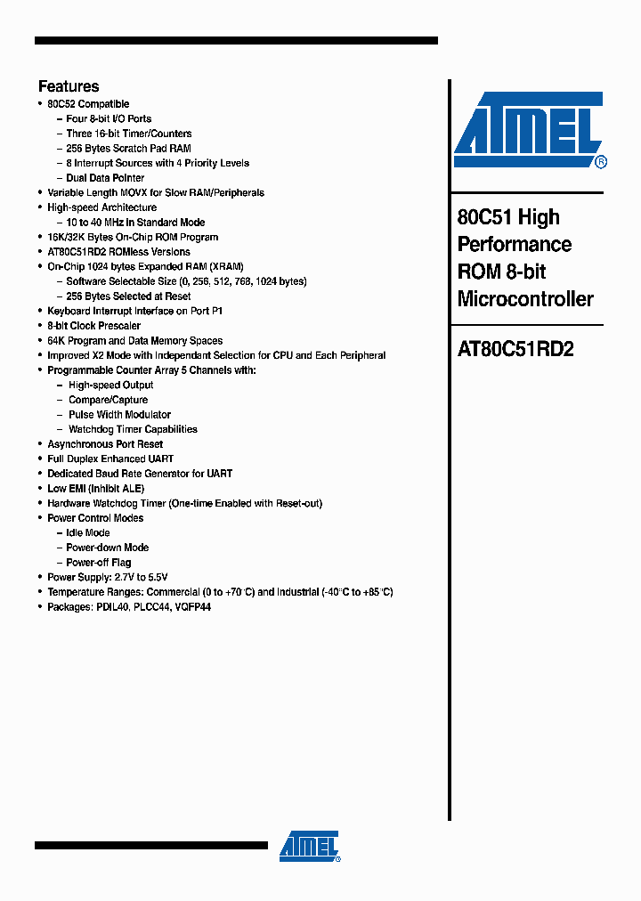 AT80C51RD2-SLRUM_4189116.PDF Datasheet