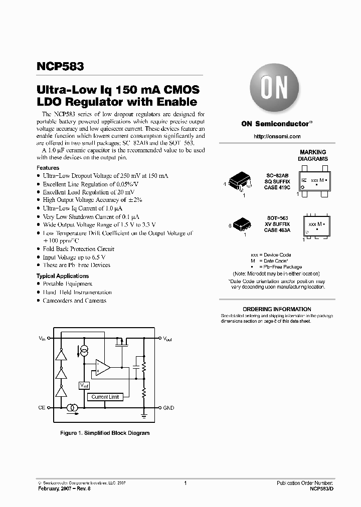 NCP583XV15T2G_4206325.PDF Datasheet