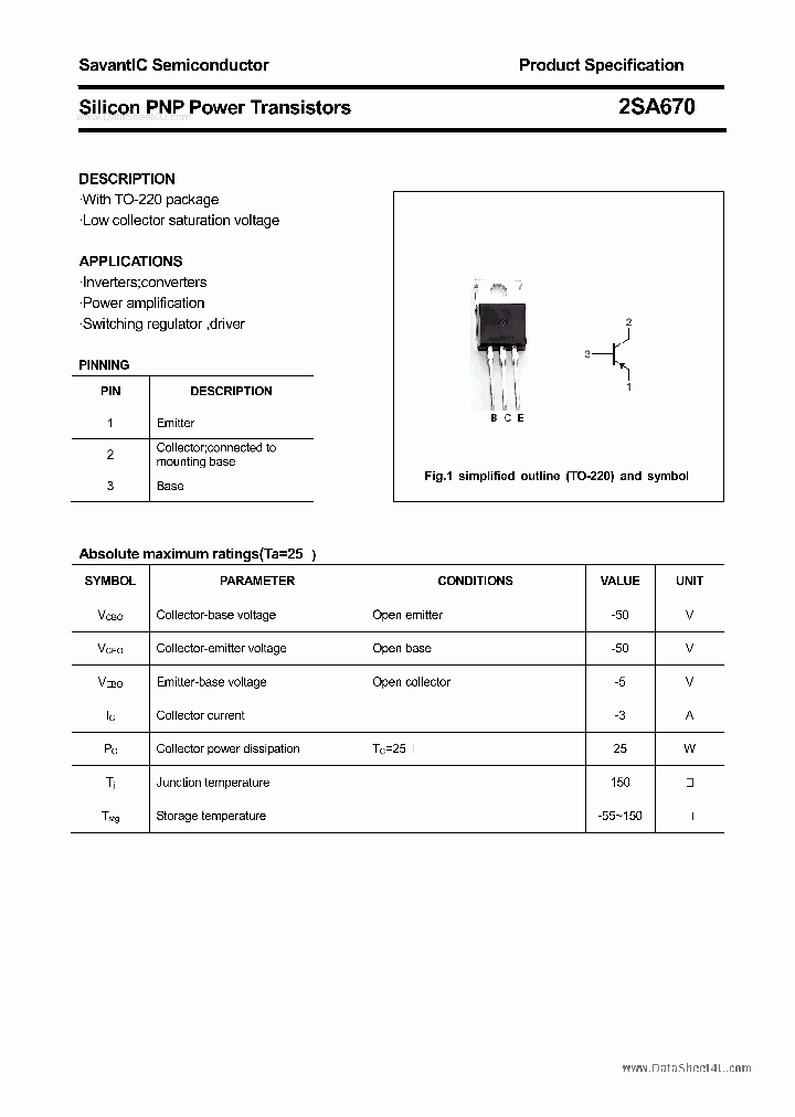 2SA670_4261197.PDF Datasheet