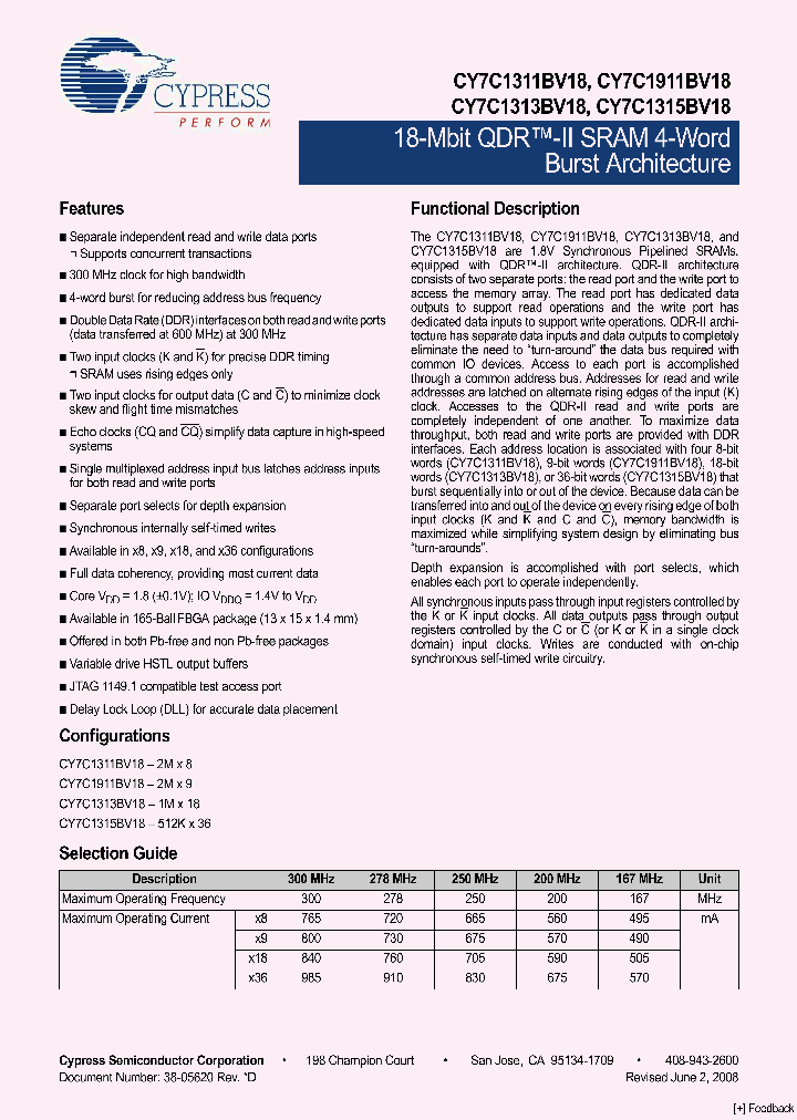 CY7C1911BV18-278BZXC_4259092.PDF Datasheet