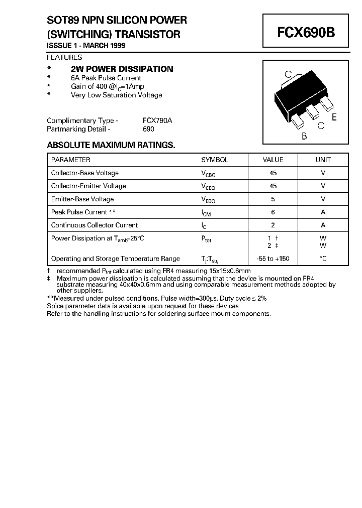 FCX690BTA_4252384.PDF Datasheet