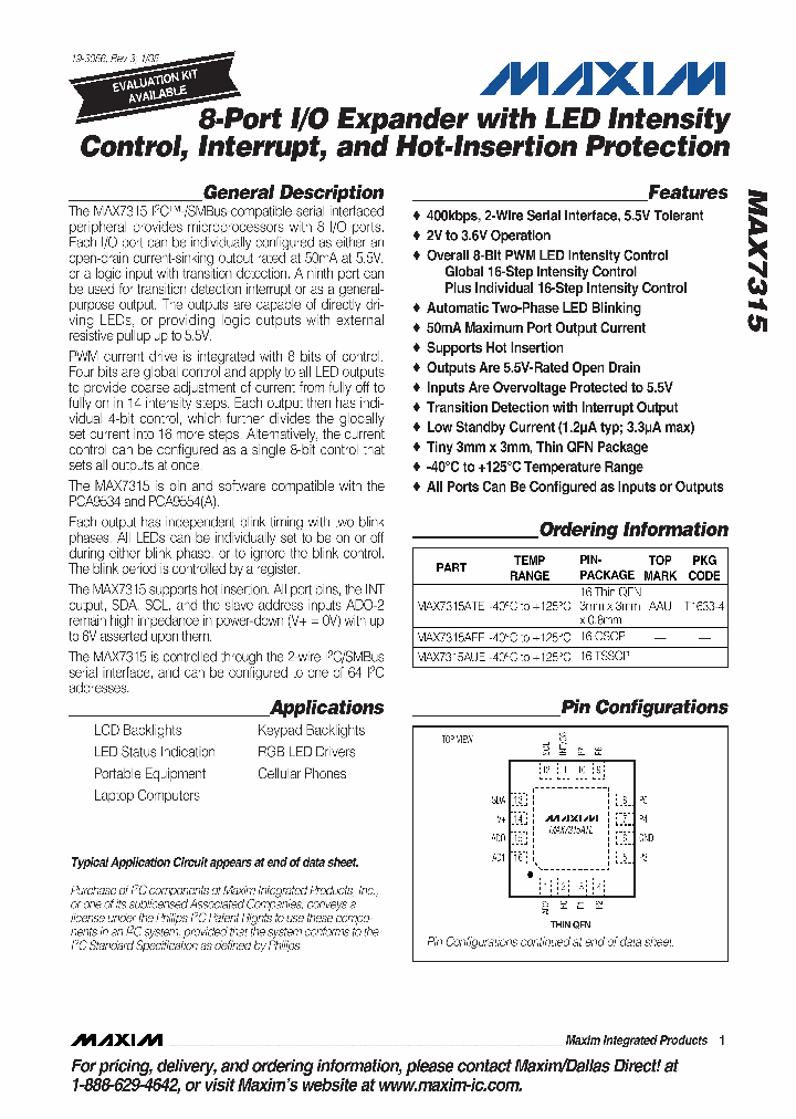 MAX7315AEE_4282532.PDF Datasheet