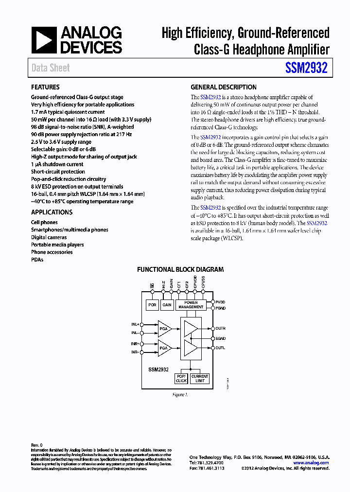 SSM2932_4288191.PDF Datasheet