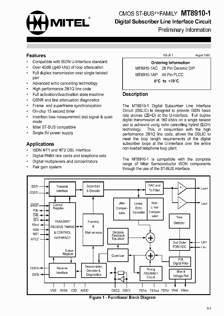 MT8910-1AP_4306480.PDF Datasheet