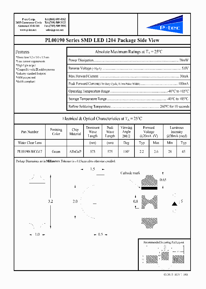 PL00190-WCG17_4317009.PDF Datasheet