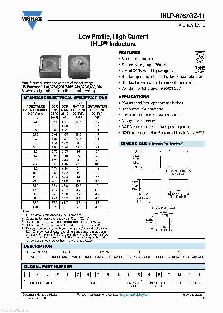 IHLP-6767GZ-11_4317942.PDF Datasheet