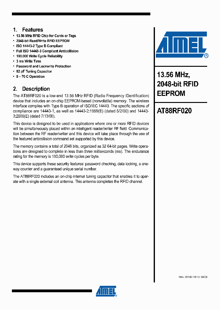 AT88RF020-WA1_4338386.PDF Datasheet