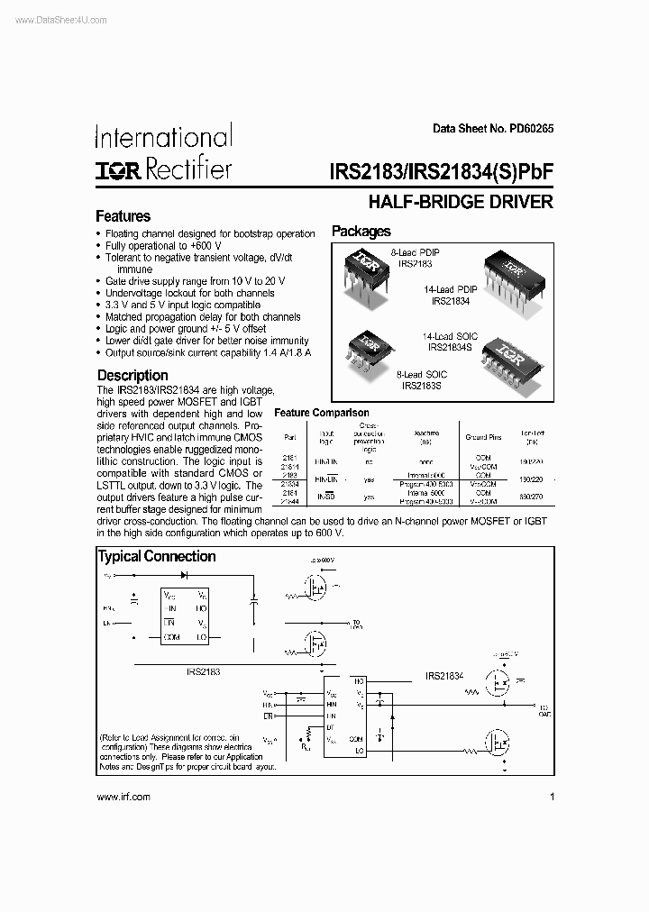 IRS2183PBF_4348125.PDF Datasheet